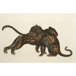 Clearance Estampe Jeux de léopards - Georges-Lucien Guyot Art Moderne