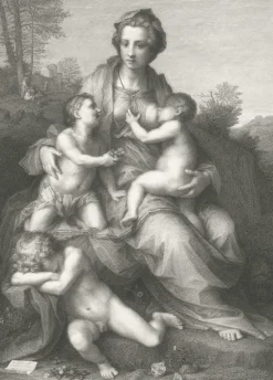 Estampe La Charité - Andrea del Sarto