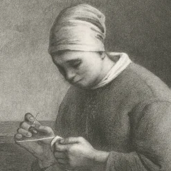 Best Estampe La Couseuse - Pierre Gustave Taverne Chefs D'Œuvre Des Musées