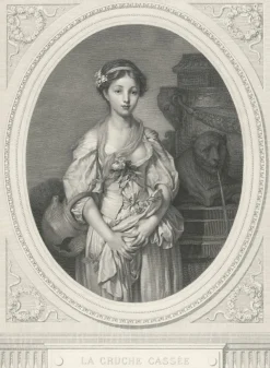 Hot Estampe La cruche cassée - Jean-Baptiste Greuze Chefs D'Œuvre Des Musées