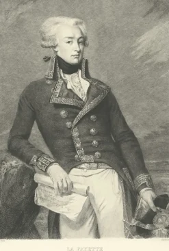 Estampe La Fayette - Joseph-Désiré Court