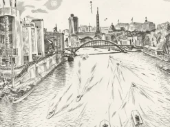 Clearance Estampe La Seine (Exposition 1937) - Louis-Joseph Soulas Chefs D'Œuvre Des Musées