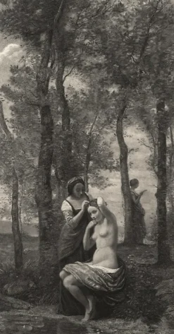 Estampe La toilette - Corot