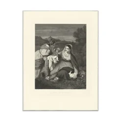 Estampe La Vierge Au Lapin - Le Titien