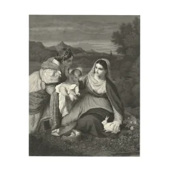 Estampe La Vierge Au Lapin - Le Titien