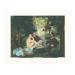 Sale Estampe Le Déjeuner sur l'herbe d'après Édouard Manet Chefs D'Œuvre Des Musées