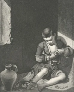 Online Estampe Le jeune mendiant - Bartolomé Esteban Murillo Chefs D'Œuvre Des Musées