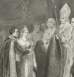 Discount Estampe Le mariage de Napoléon Ier et de Marie-Louise au palais du Louvre le 2 avril 1810 - Léopold Massard d'après Rouget Personnages Et Évènements Historiques