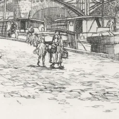 Estampe Le Pont des Arts et l'Île de la Cité à Paris - Caroline Helena Armington