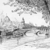 New Estampe Le pont Notre-Dame à Paris - Caroline Armington Paris Et Le Louvre