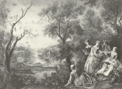 Outlet Estampe Le printemps ou L'oiseleur - Nicolas Lancret Chefs D'Œuvre Des Musées