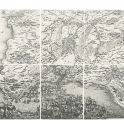 Estampe Le siège de la Rochelle, en 1627-1628 - Jacques Callot