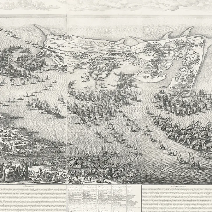 Online Estampe Le siège de l'île de Ré, en 1627 - Jacques Callot Personnages Et Évènements Historiques