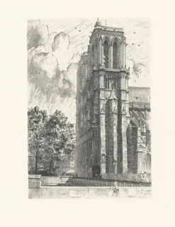 Estampe Les tours de Notre-Dame de Paris - Frank Milton Armington