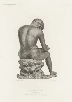 Estampe Le Tireur d'épine, vu de dos - Edouard-Denis Baldus