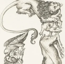 Outlet Estampe Lettre A de l'Alphabet du Maître E.S - Cécile Reims Art Moderne