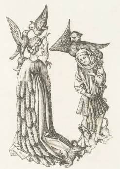 Estampe Lettre B de l'Alphabet du Maître E.S - Cécile Reims