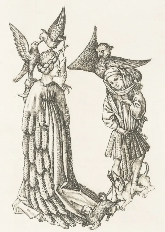 Estampe Lettre B de l'Alphabet du Maître E.S - Cécile Reims