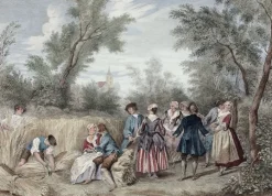 Estampe L'Été ou La Danse - Nicolas Lancret