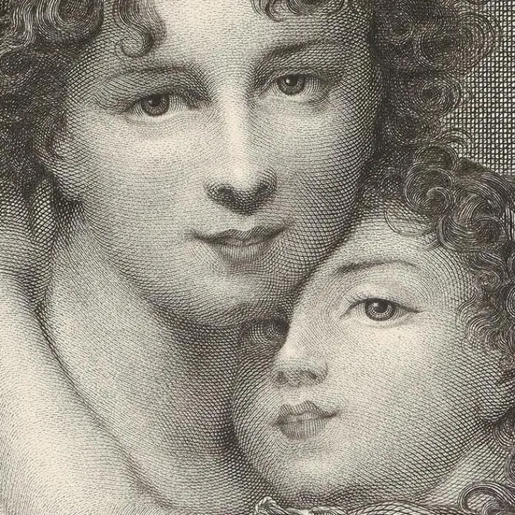 Estampe Madame Vigée Le Brun et sa fille Jeanne-Lucie, dite Julie Personnages Et Évènements Historiques|Chefs D'Œuvre Des Musées