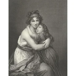 Estampe Madame Vigée Le Brun et sa fille Jeanne-Lucie, dite Julie Personnages Et Évènements Historiques|Chefs D'Œuvre Des Musées