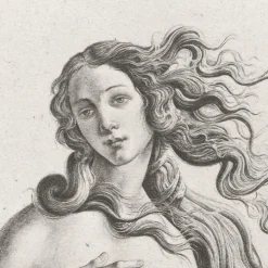 Estampe Naissance de Vénus, Fragment - Botticelli