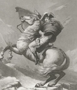 Estampe Napoléon Bonaparte, Premier consul, passe les Alpes, en mai 1800 - Jacques-Louis David