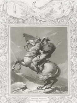 Estampe Napoléon Bonaparte, Premier consul, passe les Alpes, en mai 1800 - Jacques-Louis David