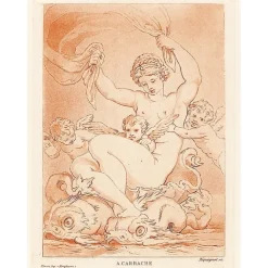 Discount Estampe Nu, 3 amours et tritons Chefs D'Œuvre Des Musées