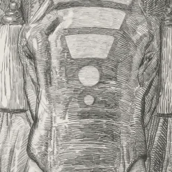 Estampe Paul Jouve - Éléphant du temple de Siva (Indes anglaises)