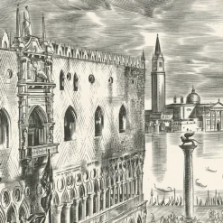Sale Estampe Piazetta de Venise - Albert Decaris Art Moderne|Architecture Et Villes
