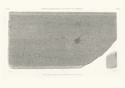 Estampe Pierre de Rosette Partie basse