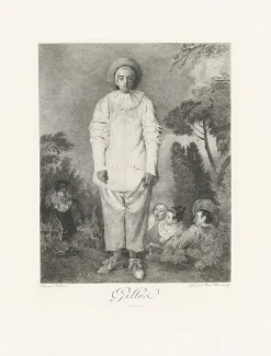 Estampe Pierrot, dit autrefois Gilles - Jean-Antoine Watteau
