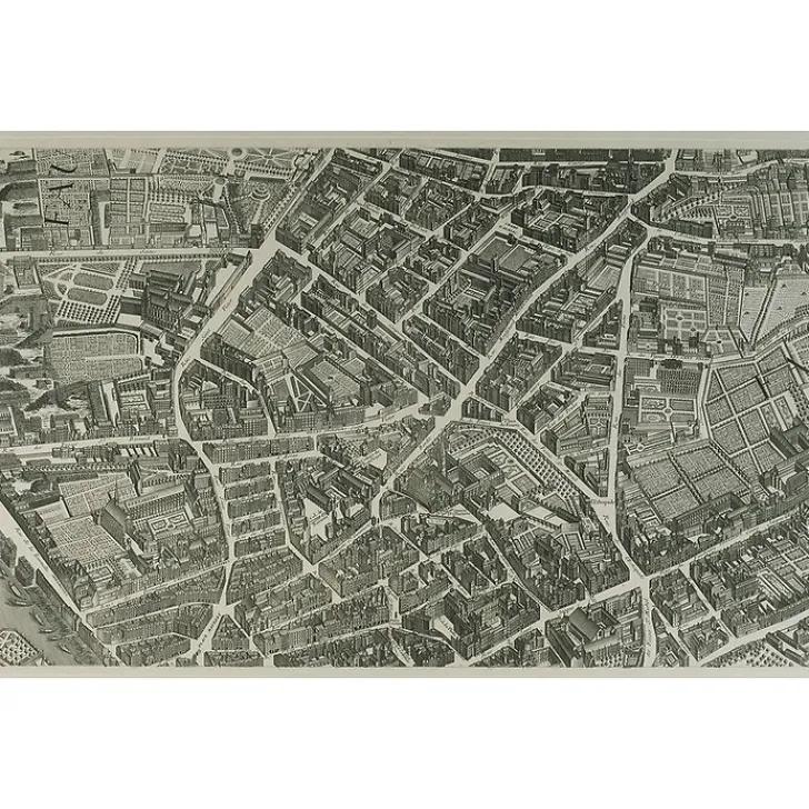 New Estampe Plan Turgot - Planche n° 7 - Partie du Faubourg Saint-Victor et Saint-Marcel Architecture Et Villes