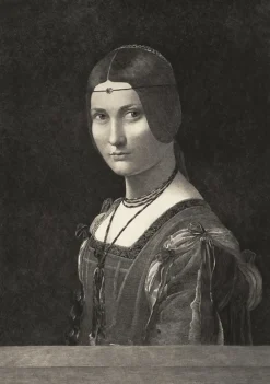 Best Estampe Portrait de femme, dite La belle ferronnière - De Vinci Chefs D'Œuvre Des Musées
