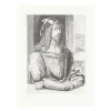 Estampe Portrait de l'artiste gravé par Emile Jean Sulpis d'après Albrecht Dürer