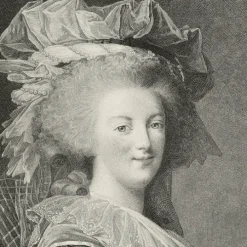 Estampe Portrait de Marie-Antoinette, en buste - Elisabeth Vigée Le Brun