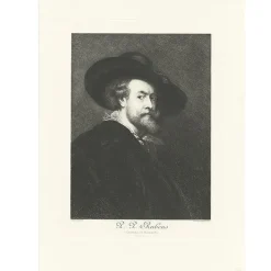 Estampe Portrait de Rubens