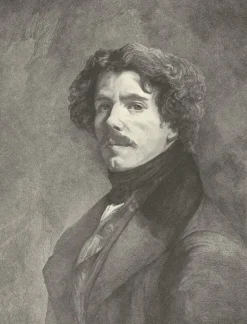 Estampe Portrait d'Eugène Delacroix