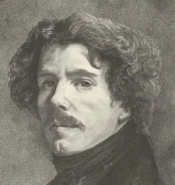 Estampe Portrait d'Eugène Delacroix
