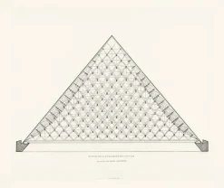 Estampe Pyramide du Louvre - Ieoh Ming Pei