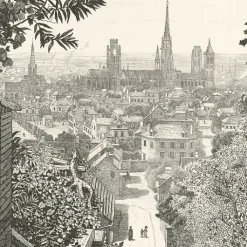 Best Estampe Rouen, Vue prise de la rue Louis Bouillet - Emile-Frédéric Nicolle Architecture Et Villes