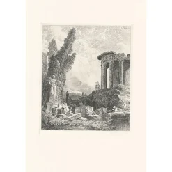 Estampe Ruines Antiques - Hubert Robert