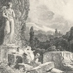 Estampe Ruines Antiques - Hubert Robert