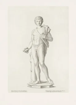 Discount Estampe Statue antique d'un gladiateur - Claude Mellan Chefs D'Œuvre Des Musées