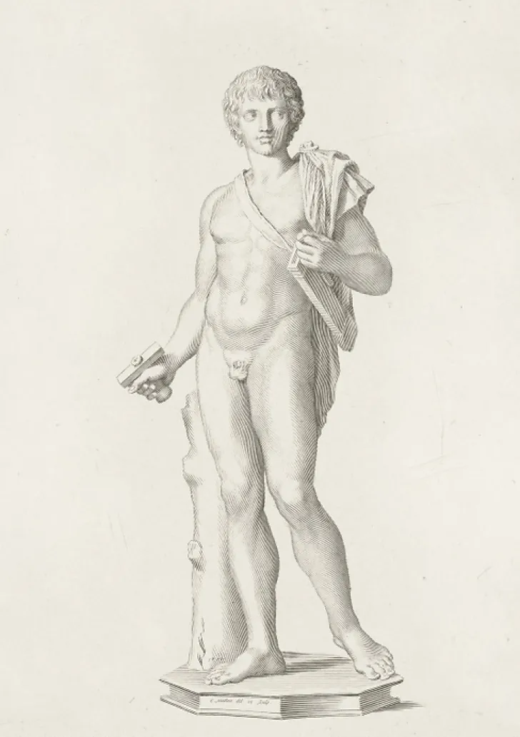 Discount Estampe Statue antique d'un gladiateur - Claude Mellan Chefs D'Œuvre Des Musées