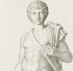 Discount Estampe Statue antique d'un gladiateur - Claude Mellan Chefs D'Œuvre Des Musées