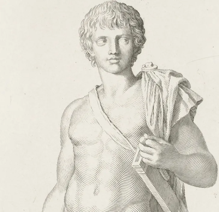 Discount Estampe Statue antique d'un gladiateur - Claude Mellan Chefs D'Œuvre Des Musées