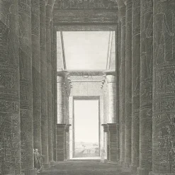 Outlet Estampe Thèbes. Karnak. Vue perspective intérieure du palais Description De L'Égypte