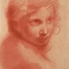 Outlet Estampe Tête de jeune homme - Michelangelo Anselmi Dessins